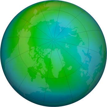 Arctic ozone map for 2011-11